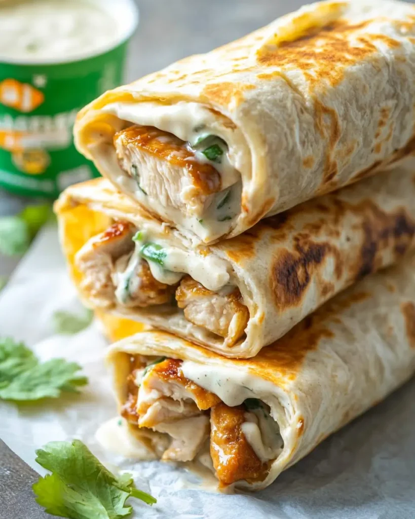 Easy Chicken Ranch Wraps