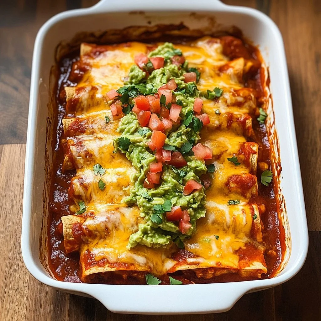 Delicious Sweet Potato, Corn, and Black Bean Enchiladas served on a plate