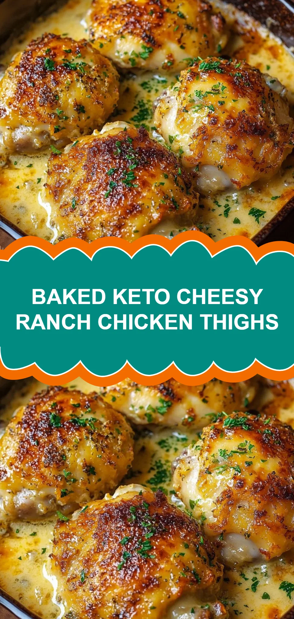 Baked Keto Cheesy Ranch Chicken Thighs