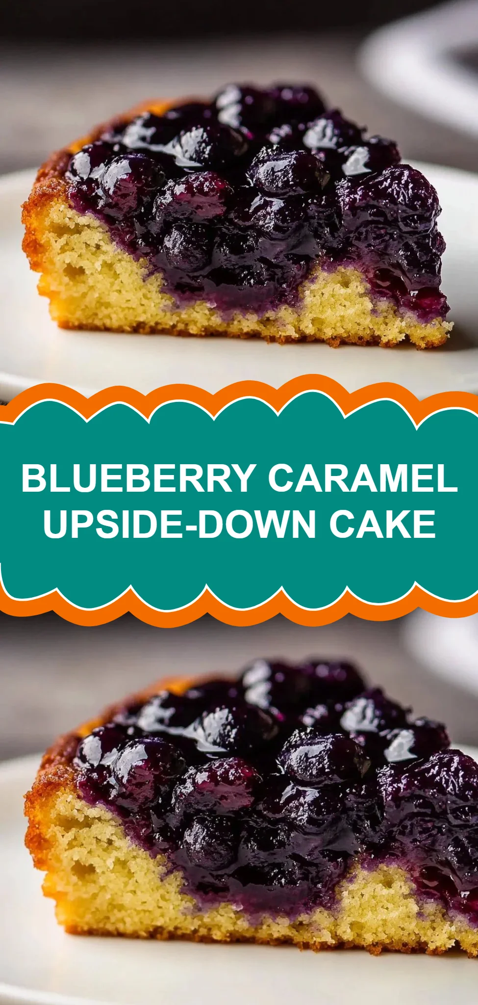 Blueberry Caramel Upside-Down Cake