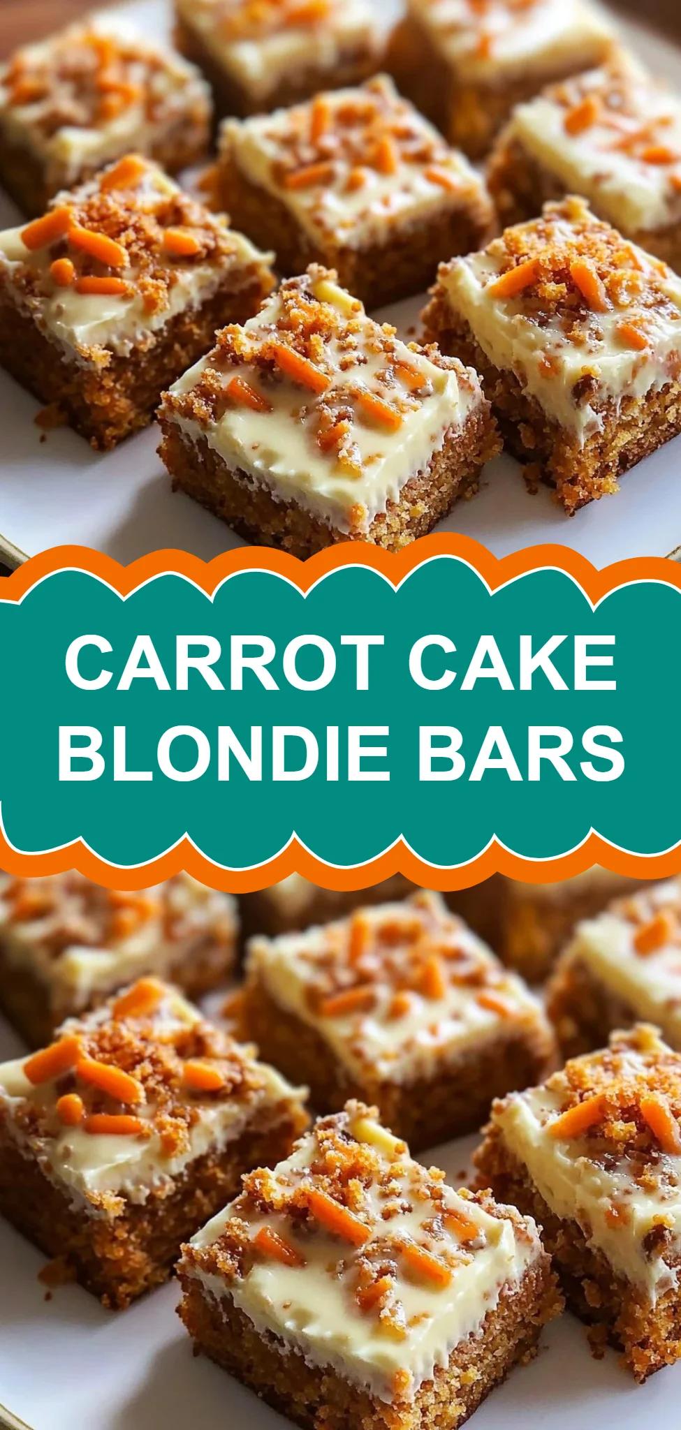 Carrot Cake Blondie Bars