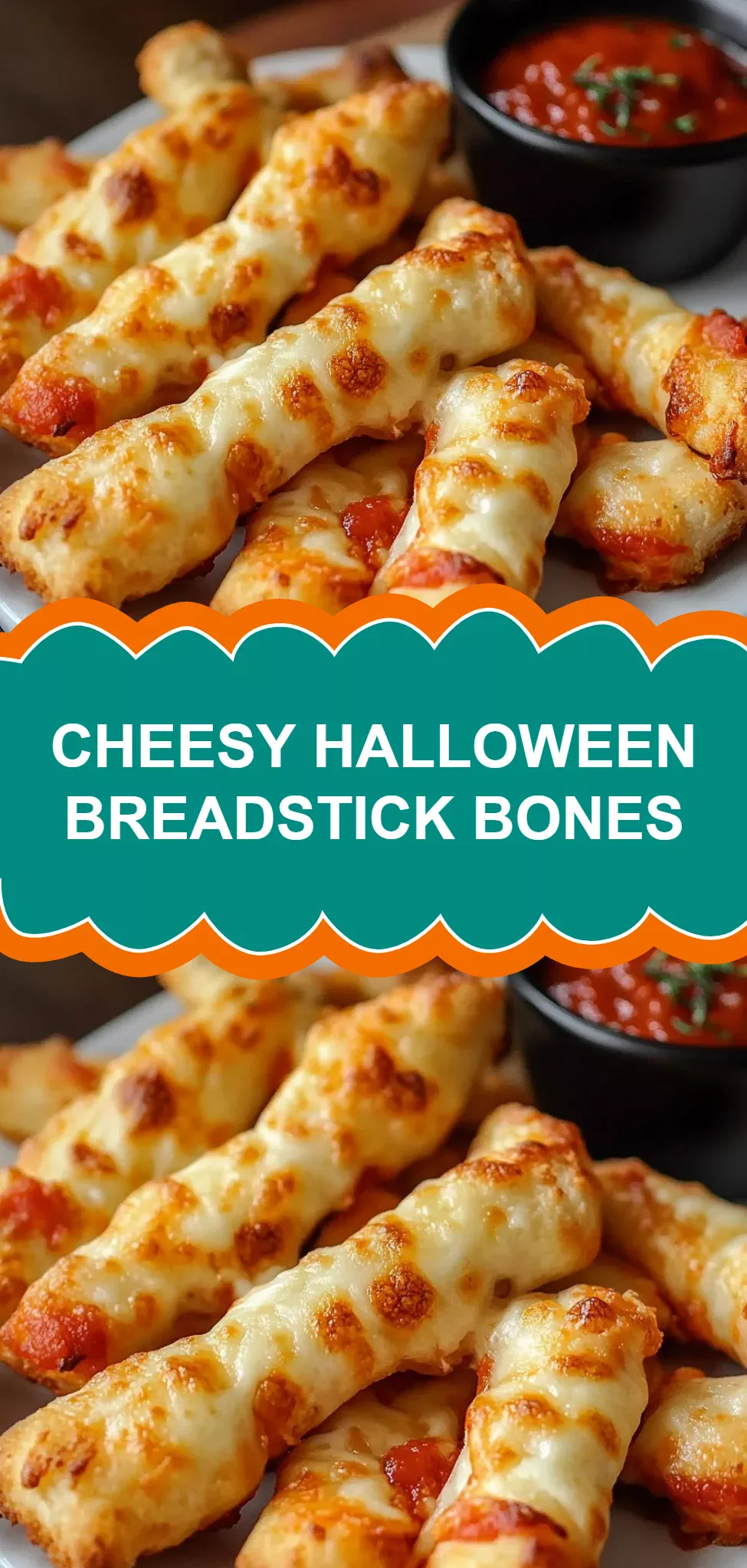 Cheesy Halloween Breadstick Bones
