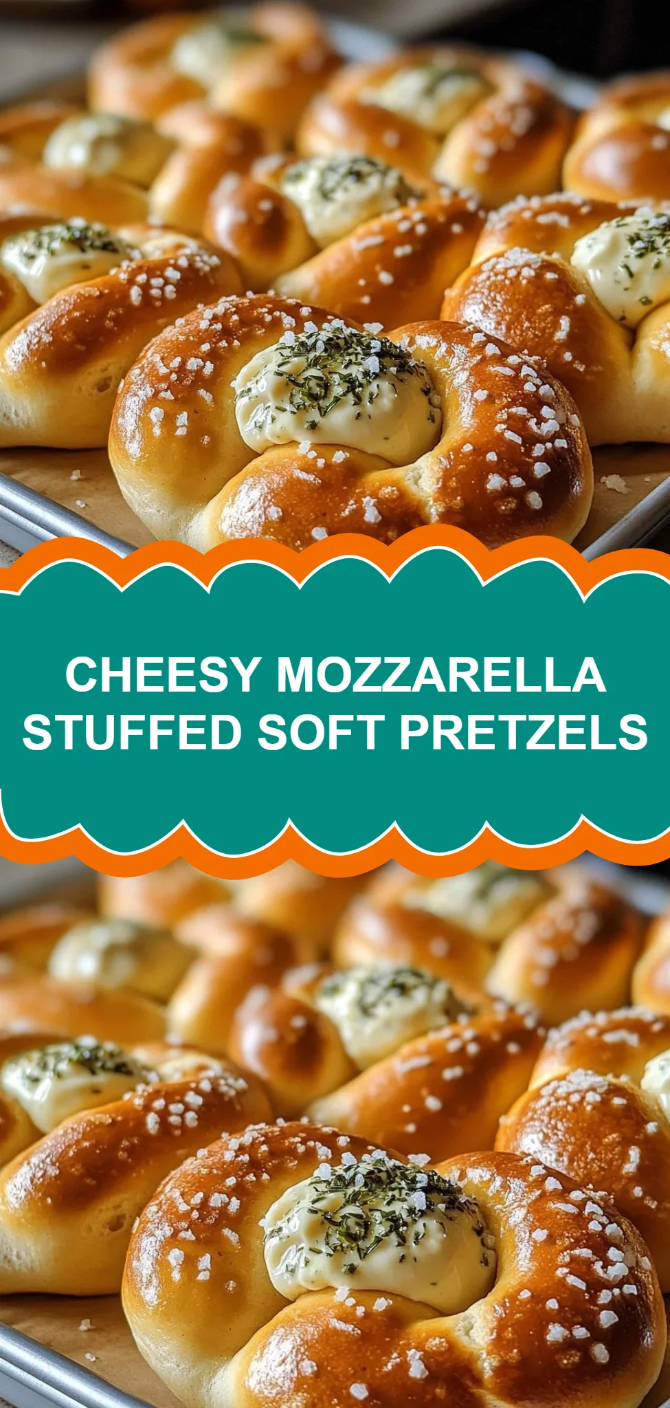 Cheesy Mozzarella Stuffed Soft Pretzels