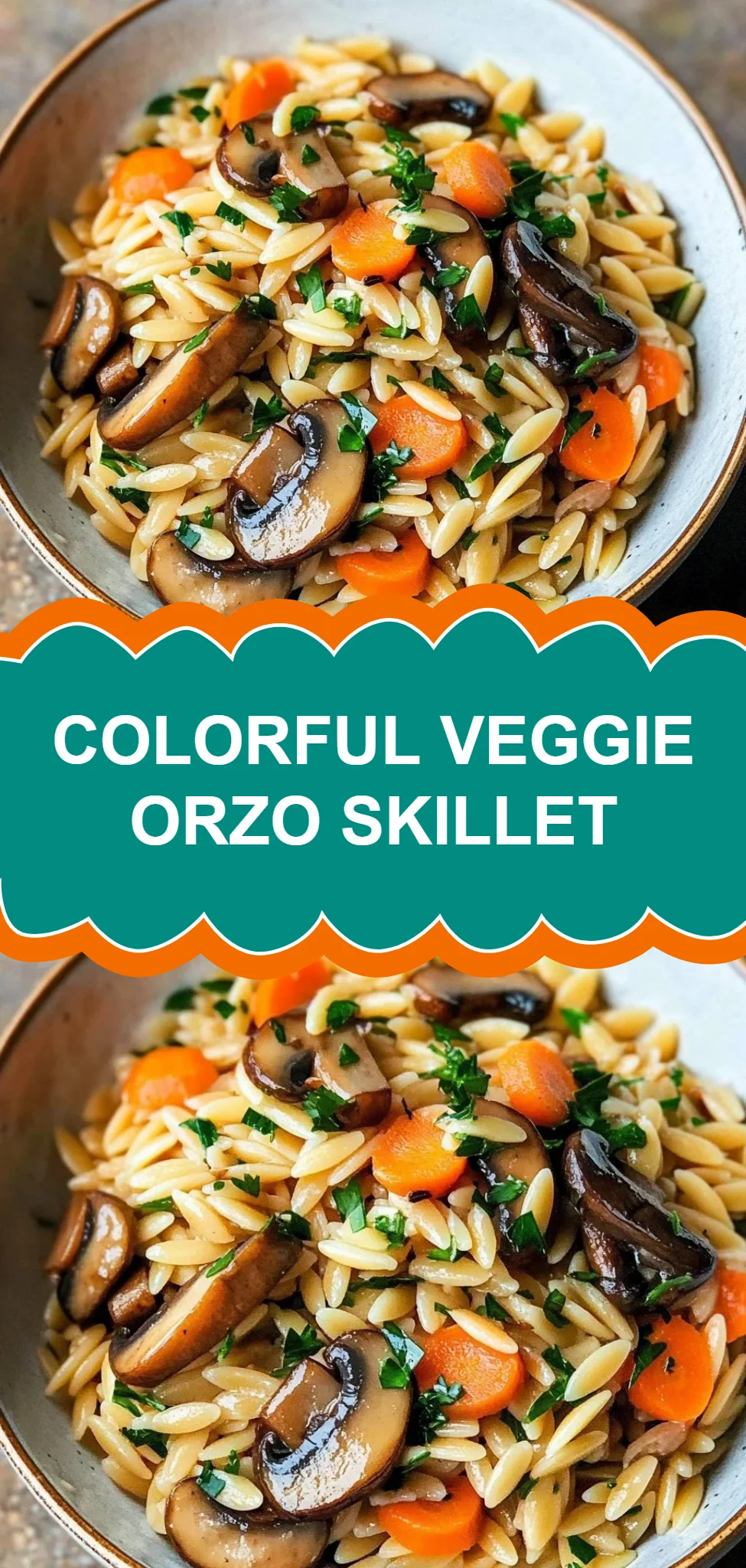 Colorful Veggie Orzo Skillet
