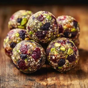 Cranberry-Pistachio Power Bites nutritious snack for energy