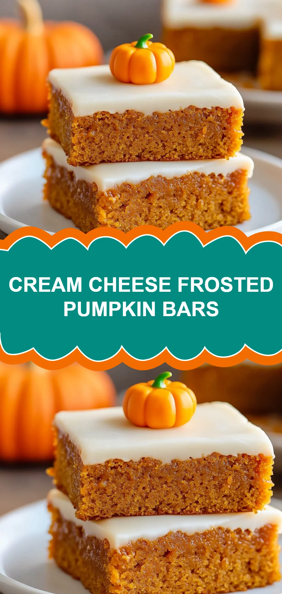Cream Cheese Frosted Pumpkin Bars