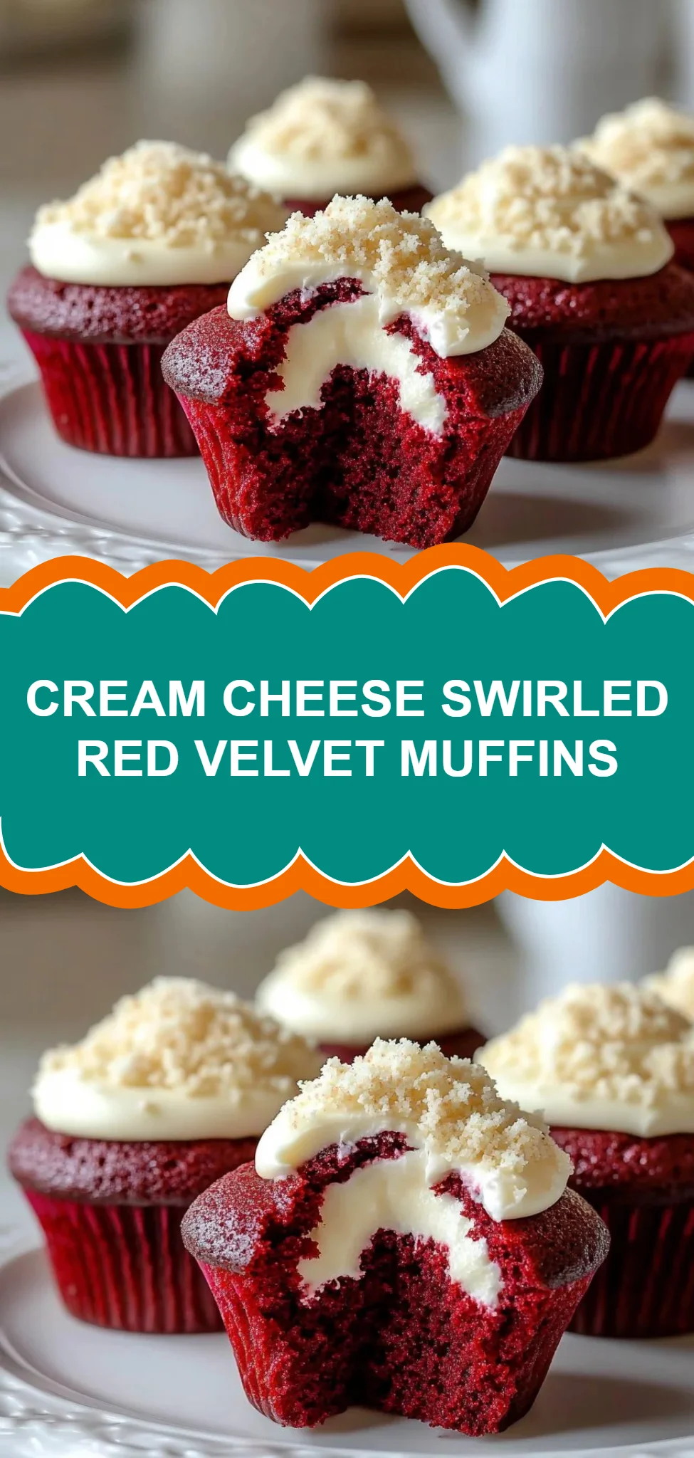 Cream Cheese Swirled Red Velvet Muffins