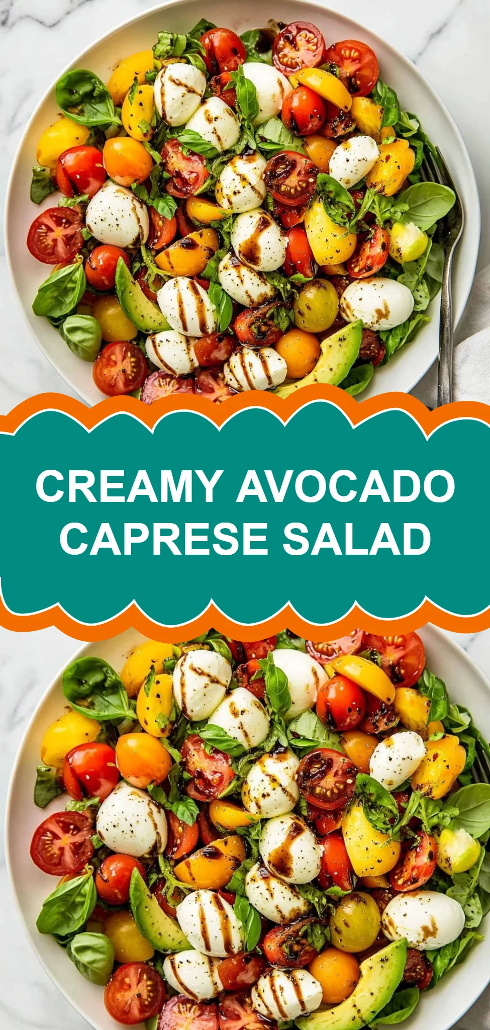 Creamy Avocado Caprese Salad