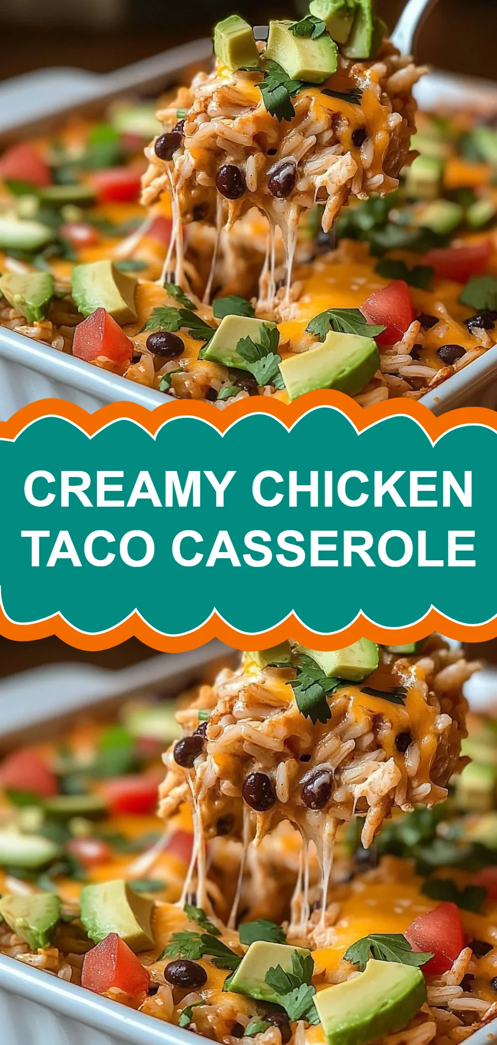 Creamy Chicken Taco Casserole