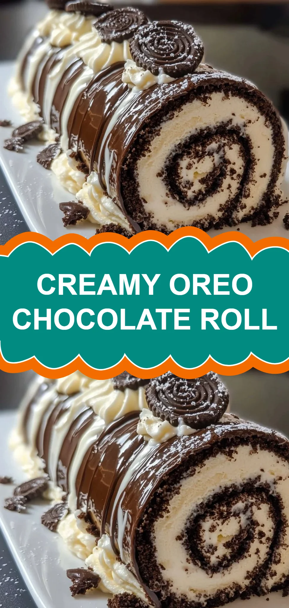 Creamy Oreo Chocolate Roll