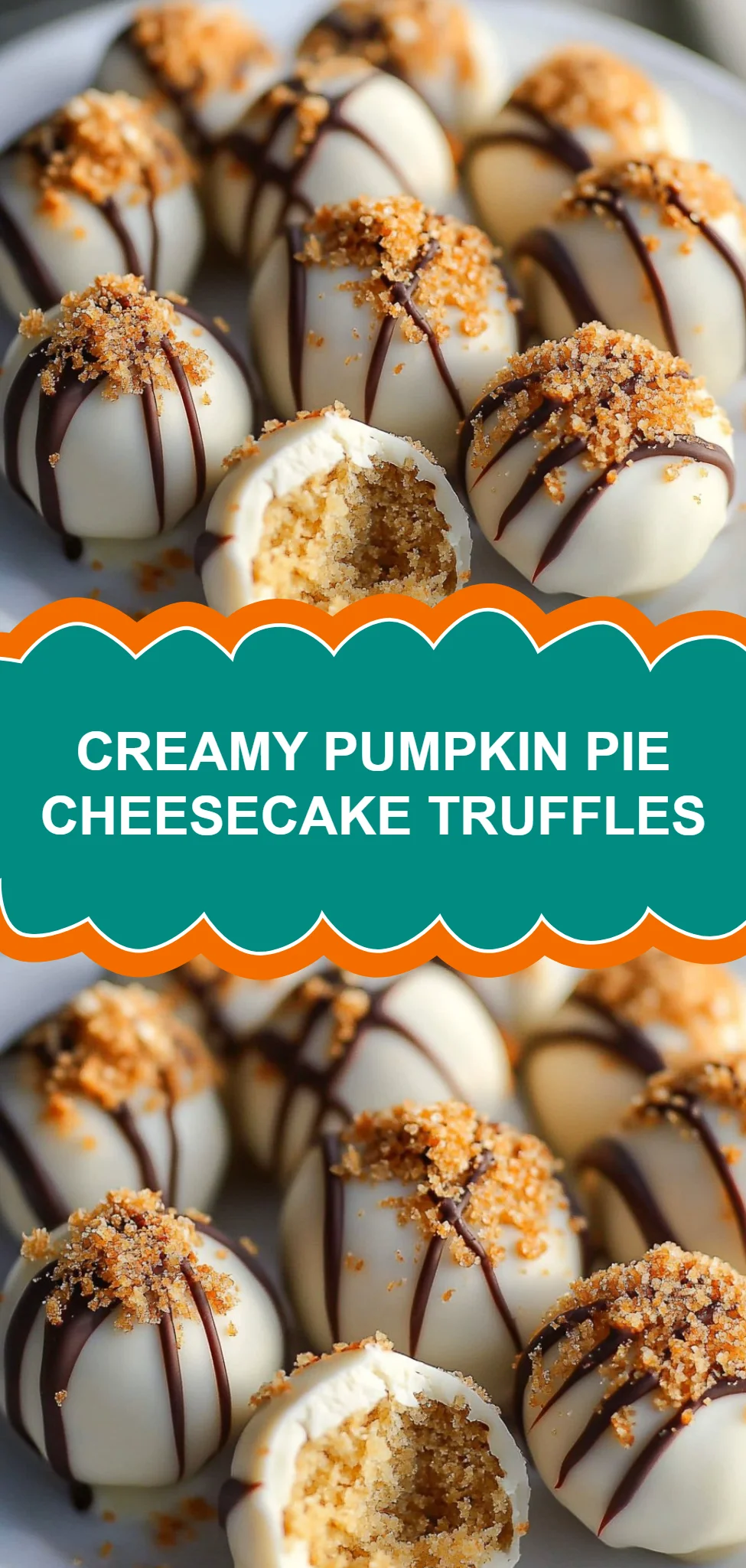 Creamy Pumpkin Pie Cheesecake Truffles