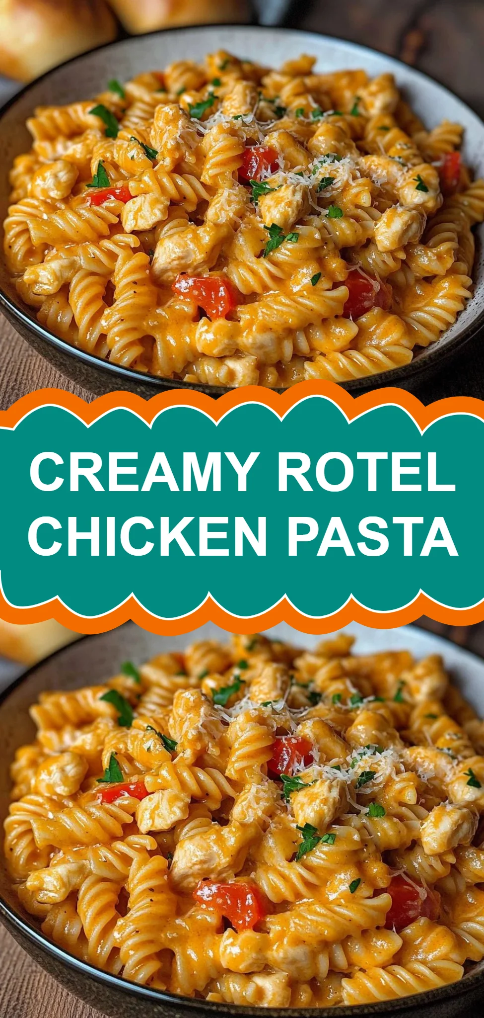 Creamy Rotel Chicken Pasta
