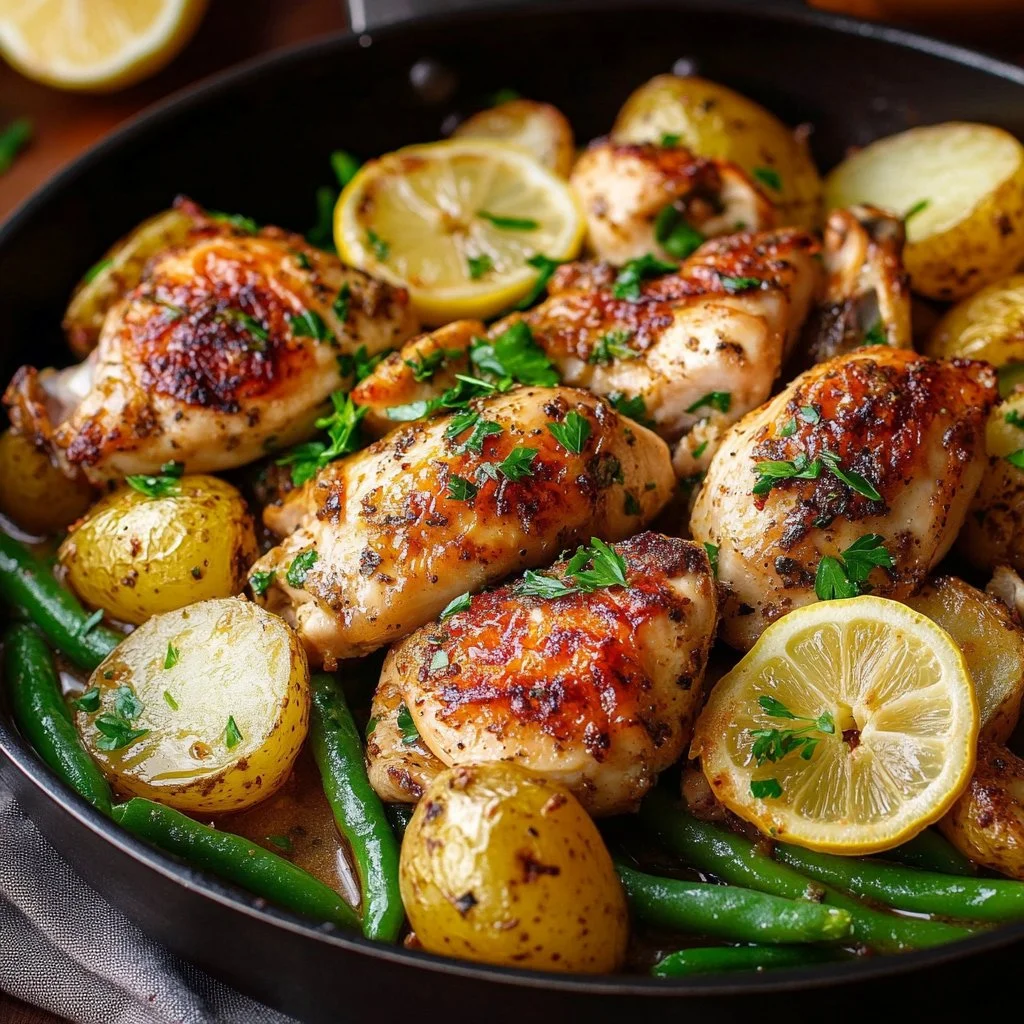 Plate of crispy garlic parmesan chicken served with roasted potatoes.
