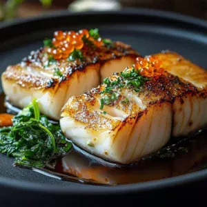 Delicious Ginger Soy Cod with Glaze served on a plate.