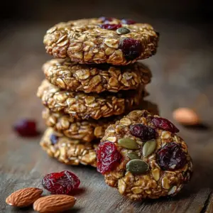 Healthy nut and seed energy cookies for a nutritious snack