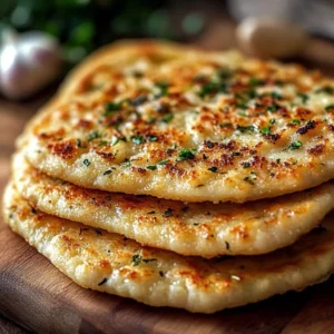 A mouthwatering slice of keto garlic cheesy flatbread topped with melted cheese.