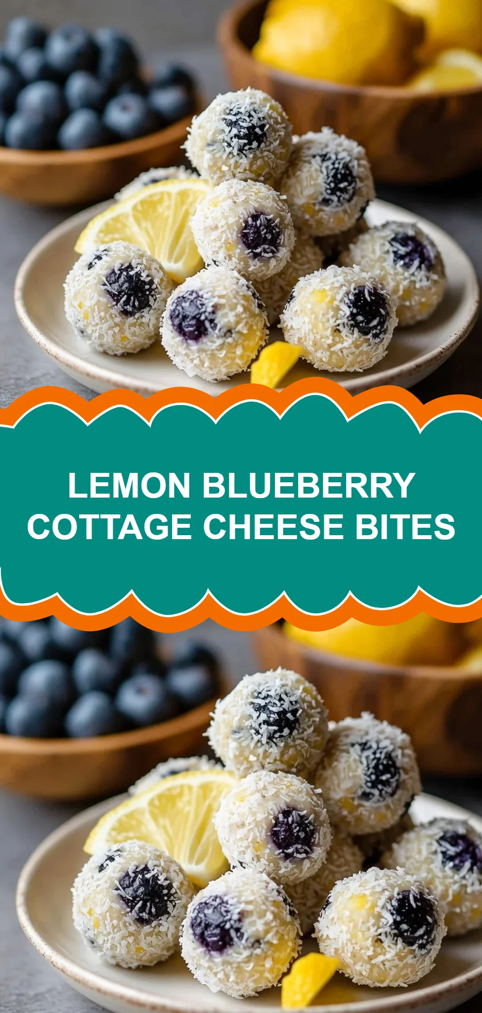 Lemon Blueberry Cottage Cheese Bites