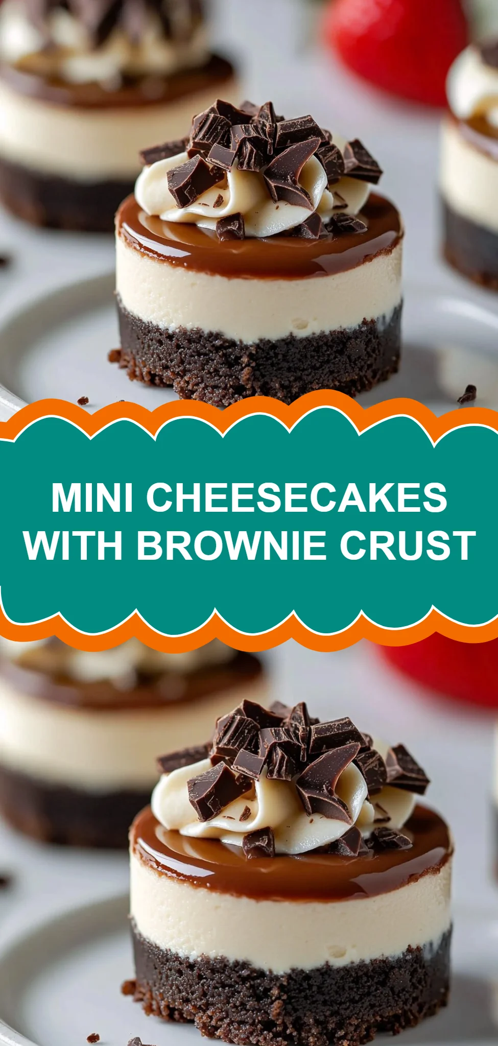 Mini Cheesecakes with Brownie Crust