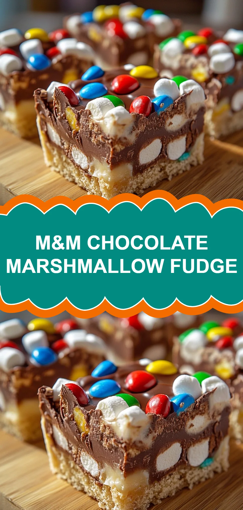 M&M Chocolate Marshmallow Fudge