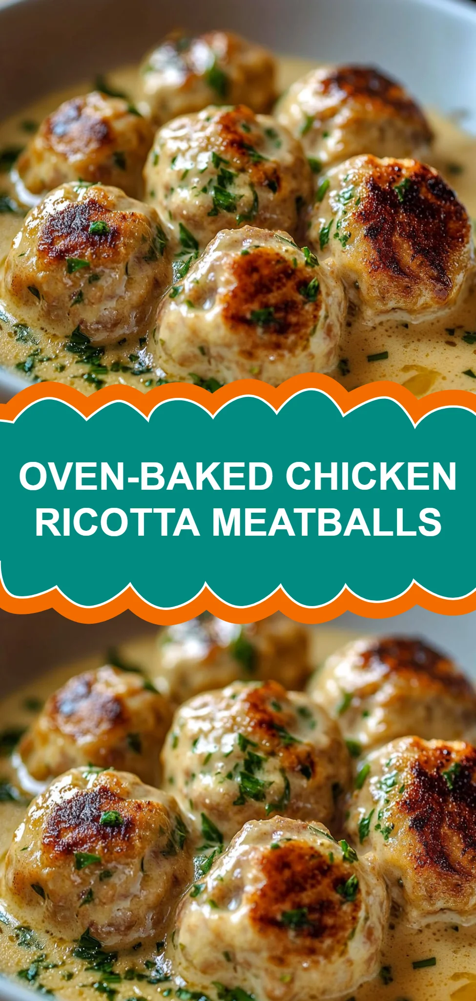 Oven-Baked Chicken Ricotta Meatballs