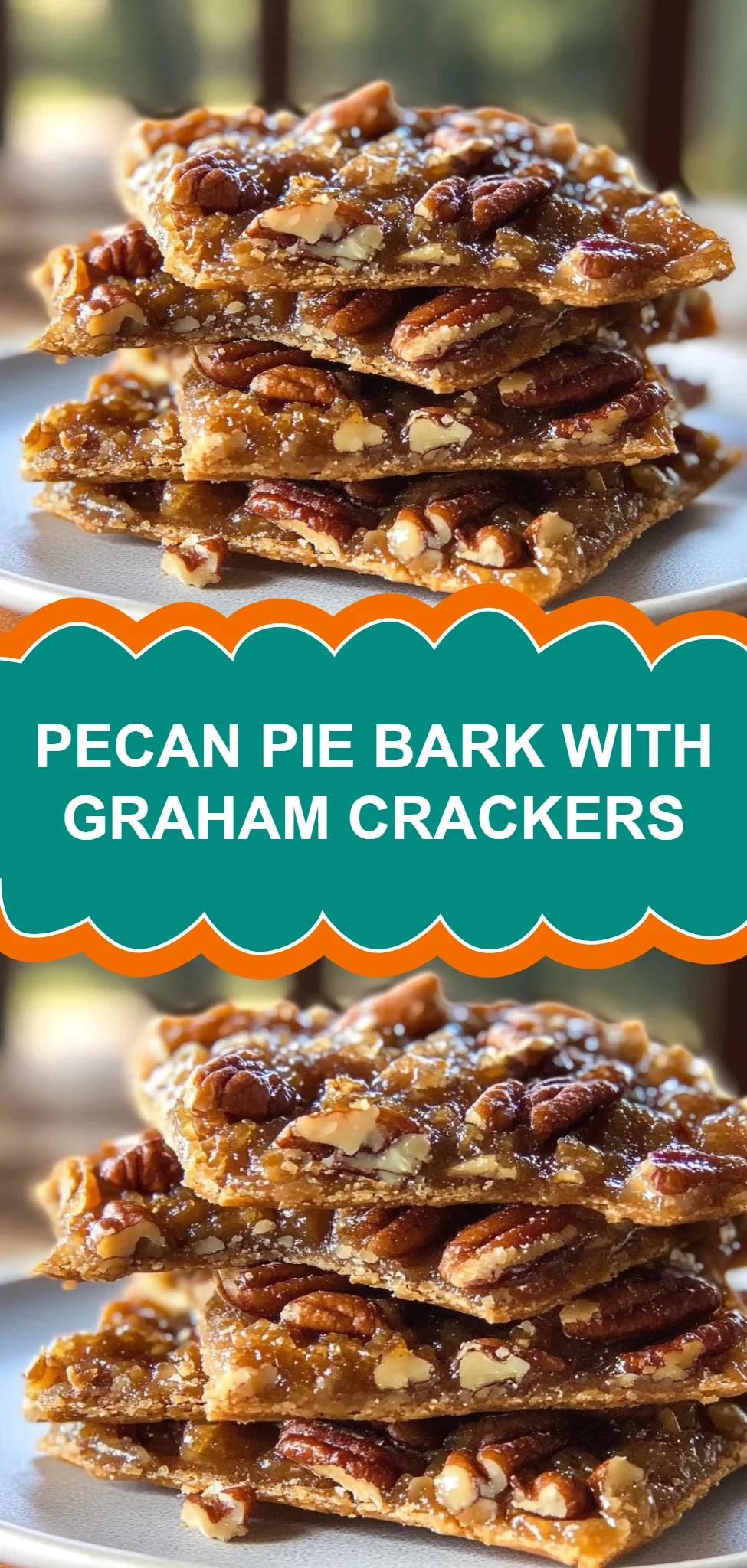 Pecan Pie Bark with Graham Crackers