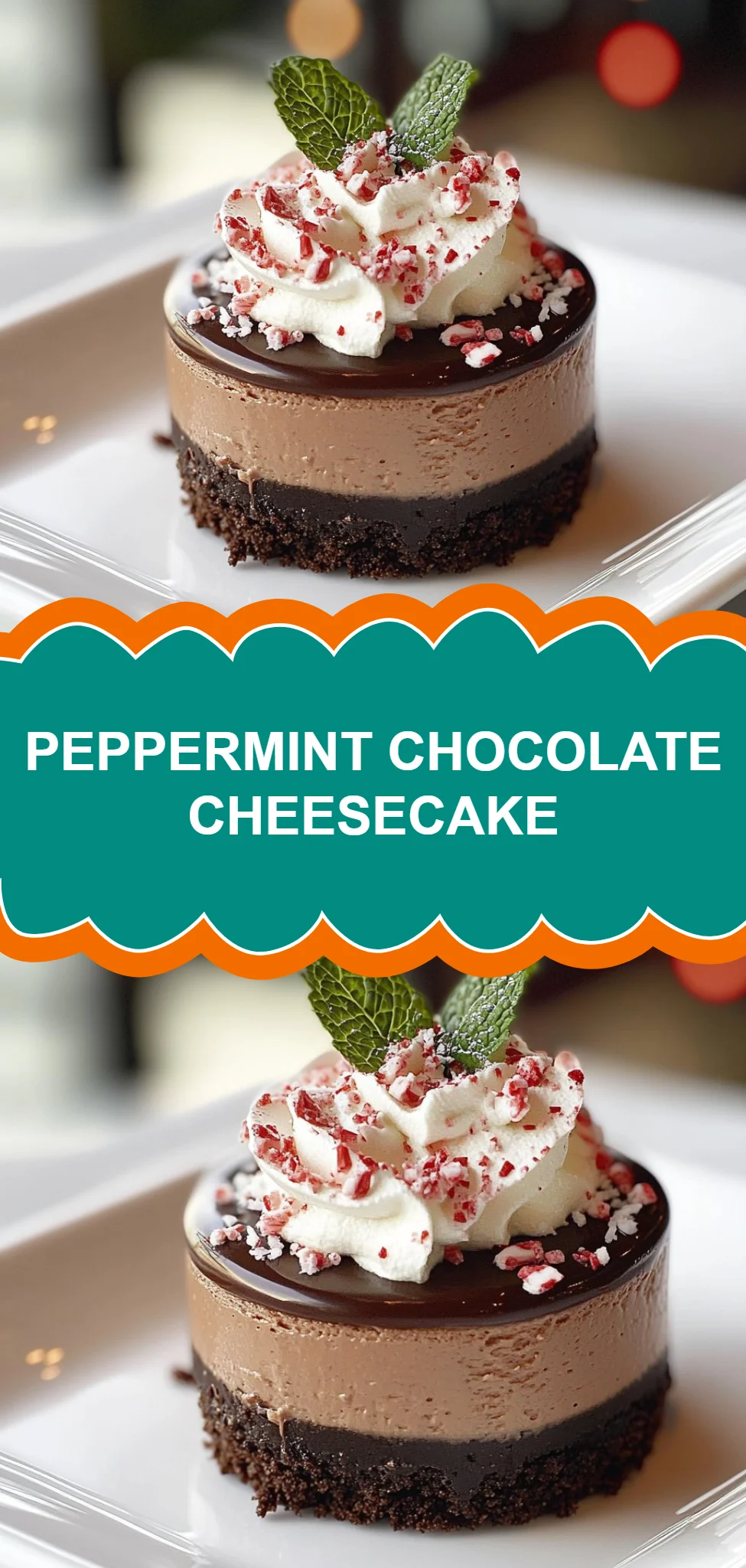 Peppermint Chocolate Cheesecake