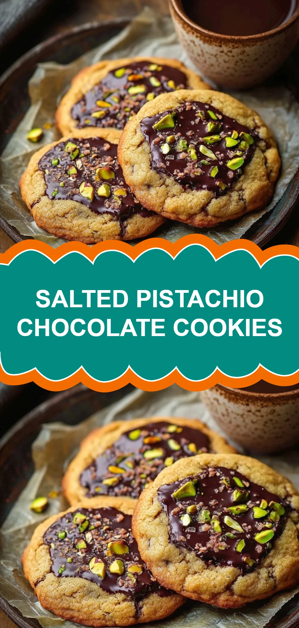 Salted Pistachio Chocolate Cookies