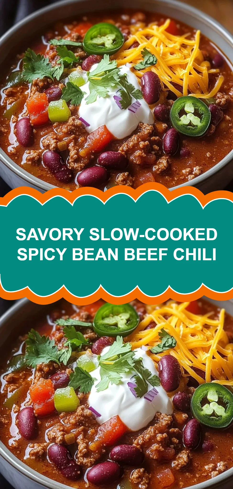 Savory Slow-Cooked Spicy Bean Beef Chili