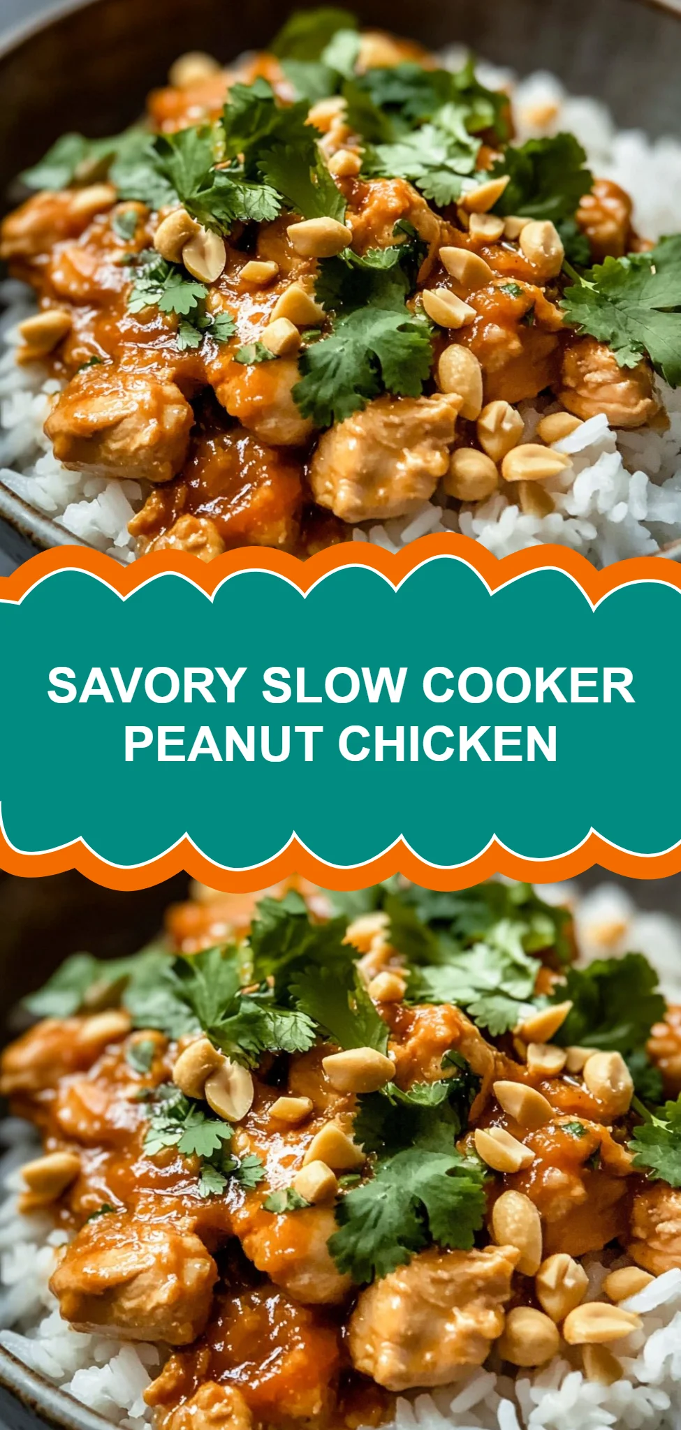 Savory Slow Cooker Peanut Chicken