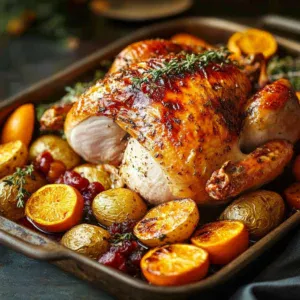 Image of a perfectly roasted turkey breast on a serving platter.