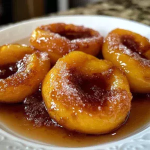 Southern Fried Peaches with Brown Sugar served on a plate