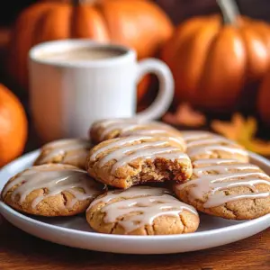 Delicious spiced pumpkin latte cookies with fall flavors