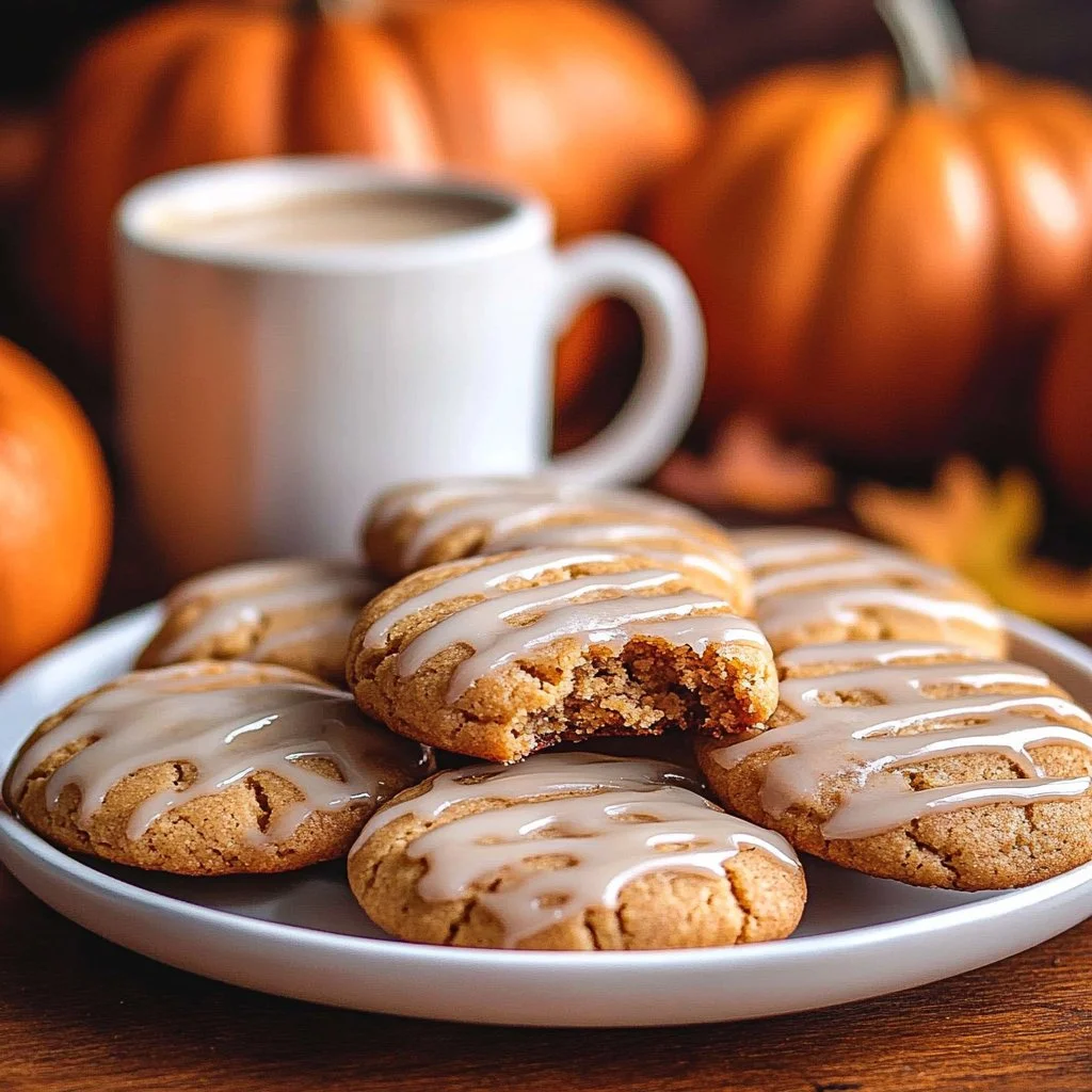 Delicious spiced pumpkin latte cookies with fall flavors