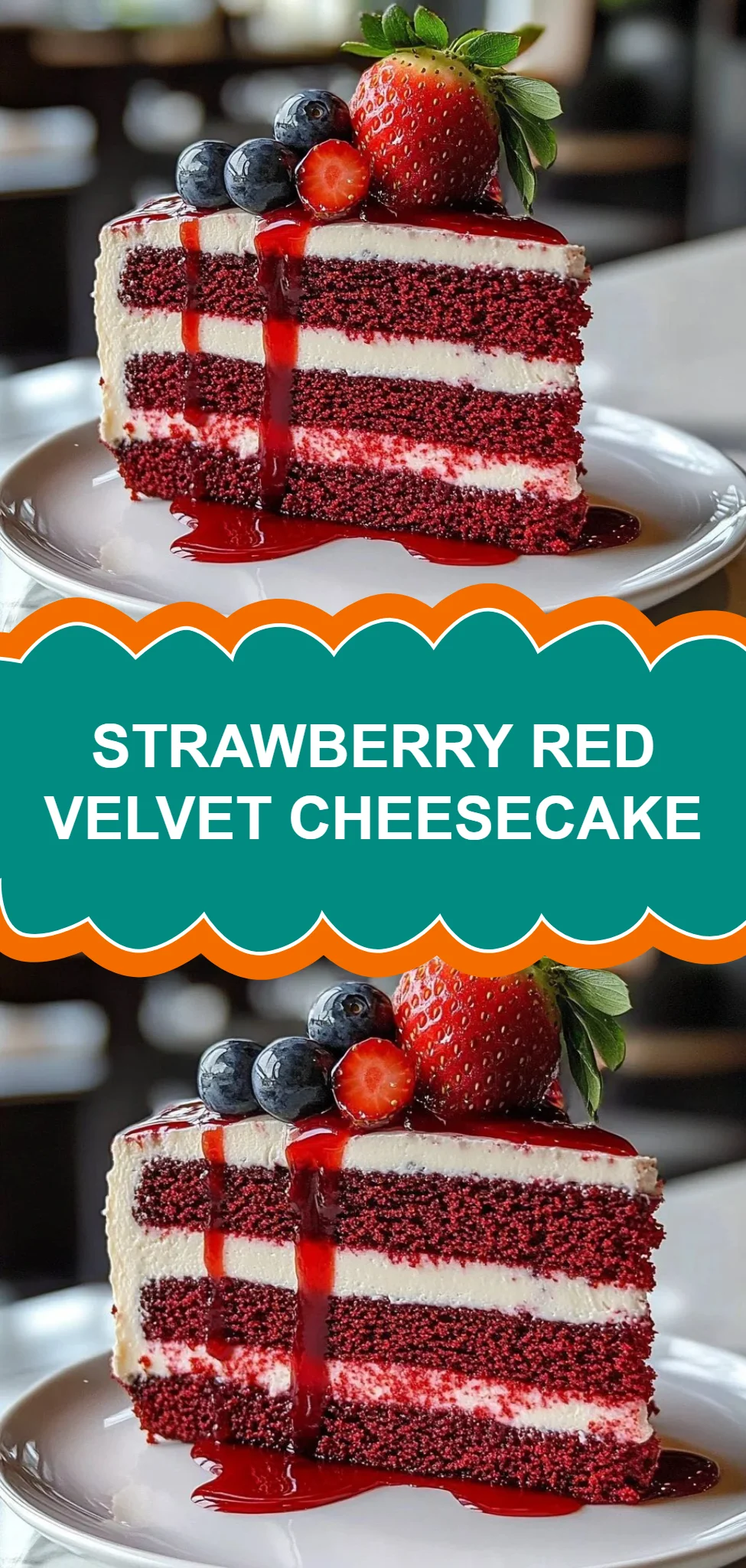 Strawberry Red Velvet Cheesecake