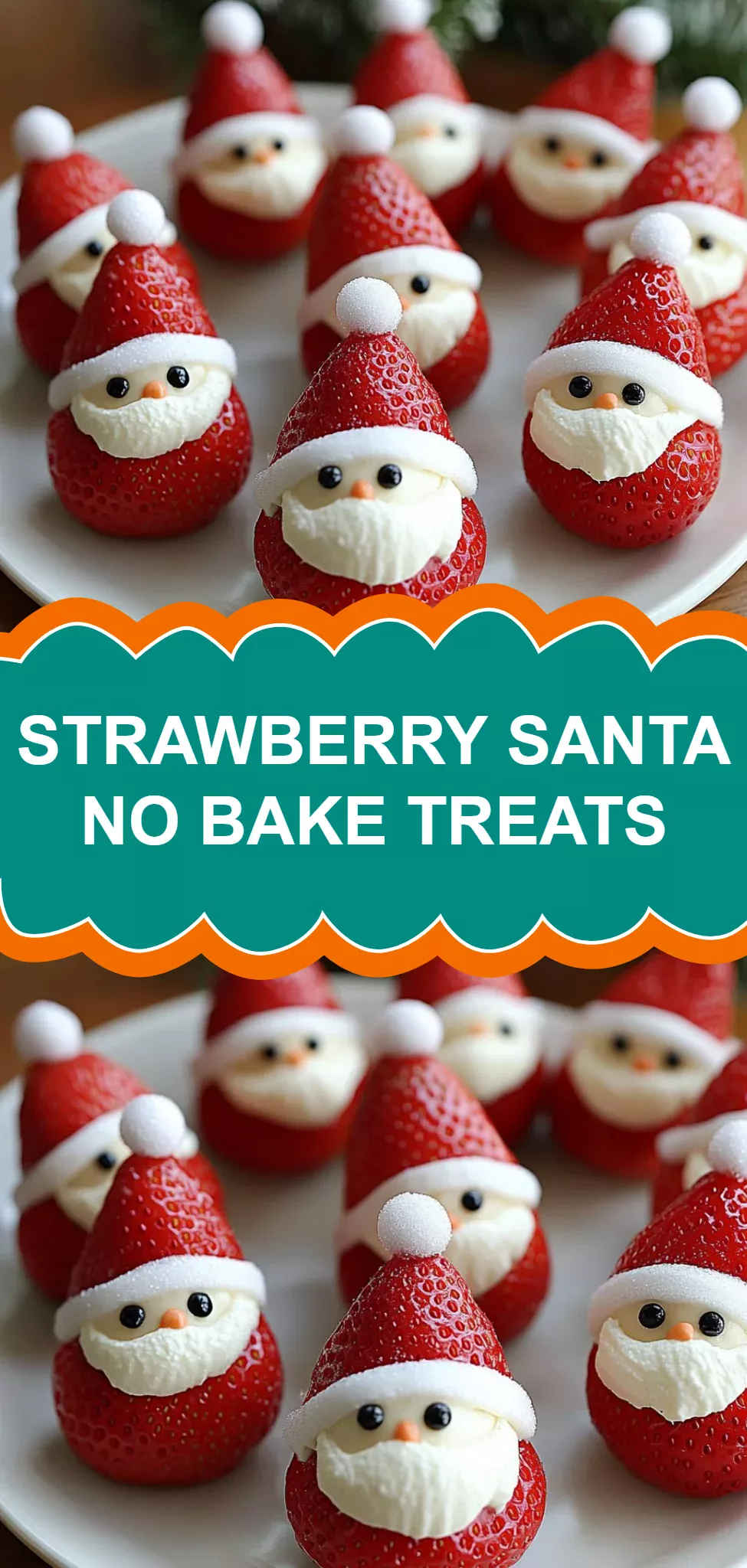 Strawberry Santa No Bake Treats