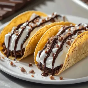 Stuffed cheesecake cookie dough tacos, a tasty dessert fusion treat