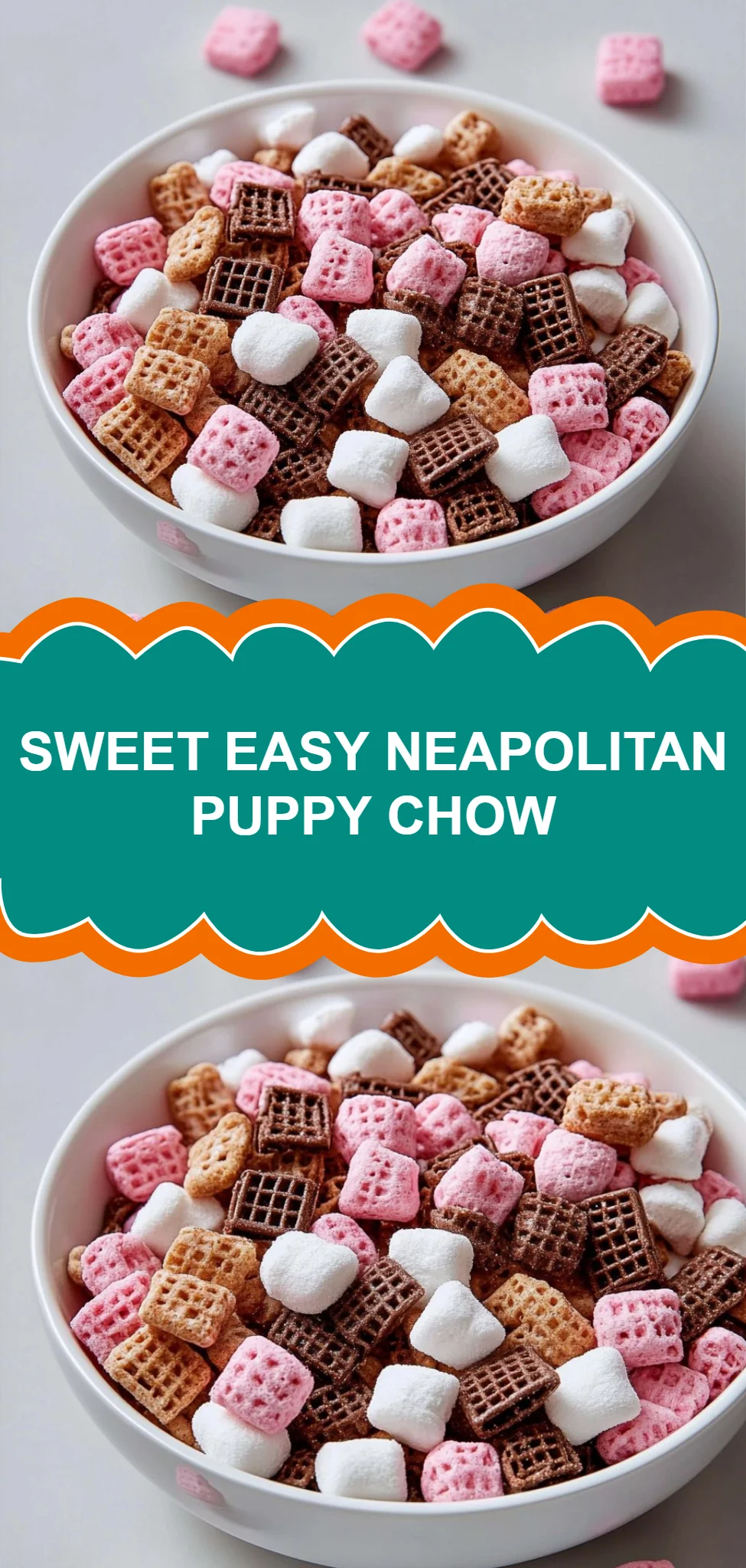Sweet Easy Neapolitan Puppy Chow