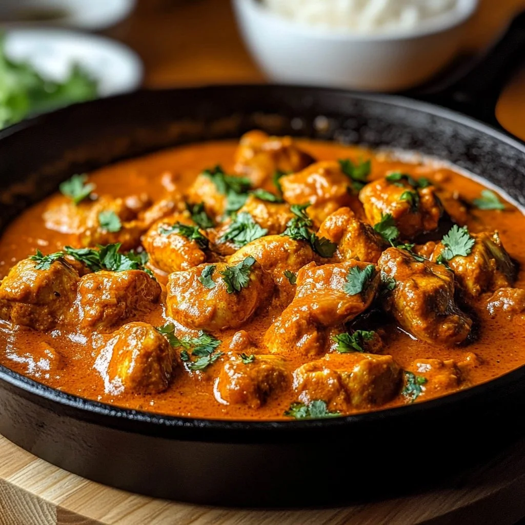Texas Roadhouse Butter Chicken Skillet served with aromatic spices and rice.