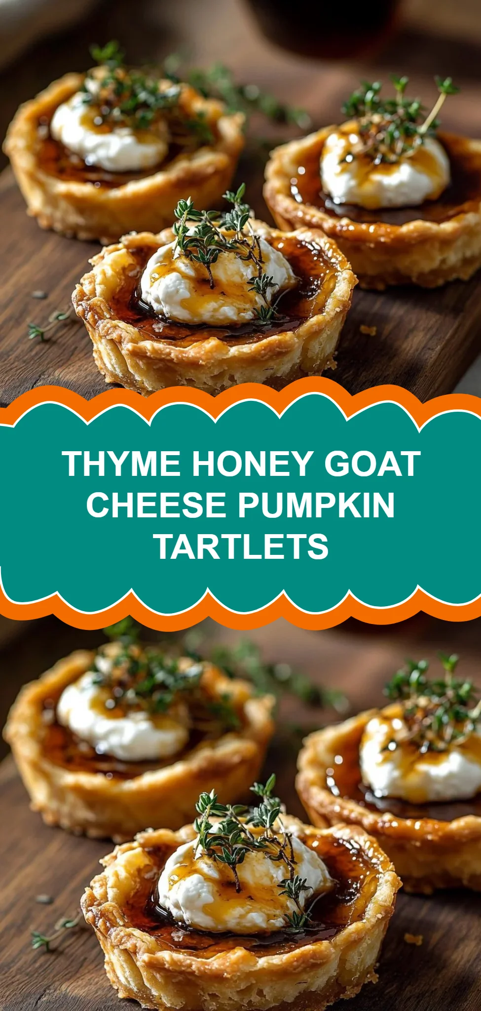 Thyme Honey Goat Cheese Pumpkin Tartlets