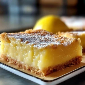 Two-ingredient lemon bars with a bright citrus flavor, easy dessert recipe.