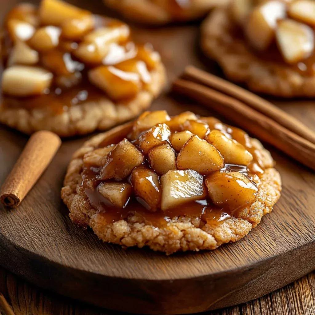 Warm, buttery apple pie cookies fresh out of the oven